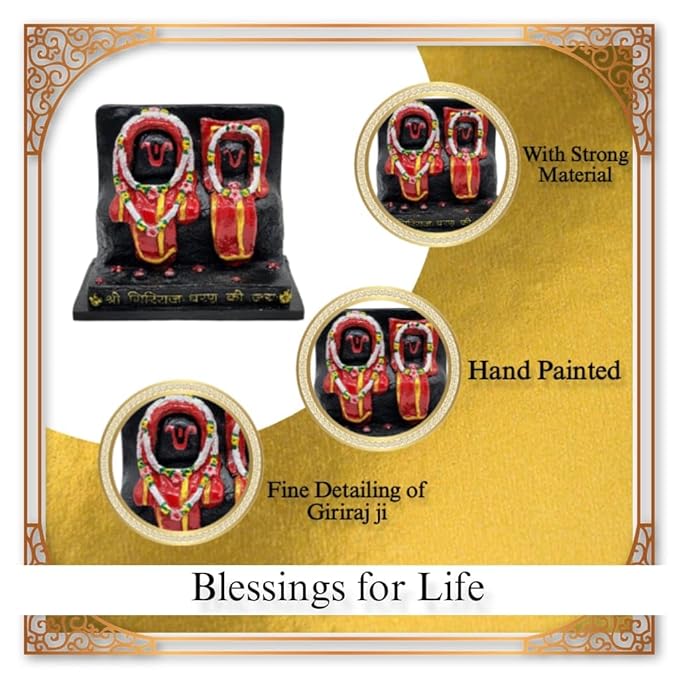 Giriraj ji Mukharvind swaroop Murti (Goverdhan swaroop) - Idol Statue for Pooja,Home Décor & Gifts, (Red) - Image 2