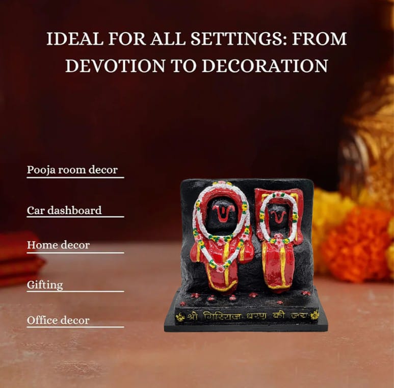 Giriraj ji Mukharvind swaroop Murti (Goverdhan swaroop) - Idol Statue for Pooja,Home Décor & Gifts, (Red) - Image 4