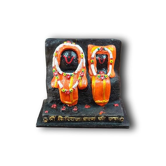 Giriraj ji Mukharvind swaroop Murti (Goverdhan swaroop) - Idol Statue for Pooja,Home Décor & Gifts, (Orange)