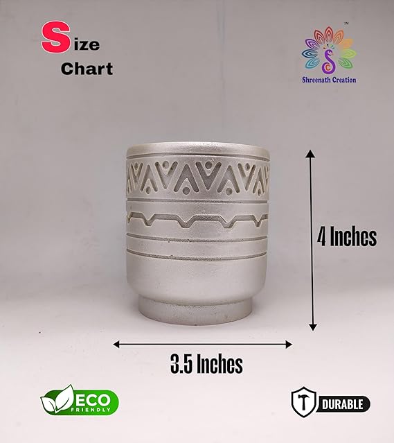 New Silver Vase with Beautiful Zig Zag Design | DIY Flower Arrangements & Festive Table Decor. - Image 2